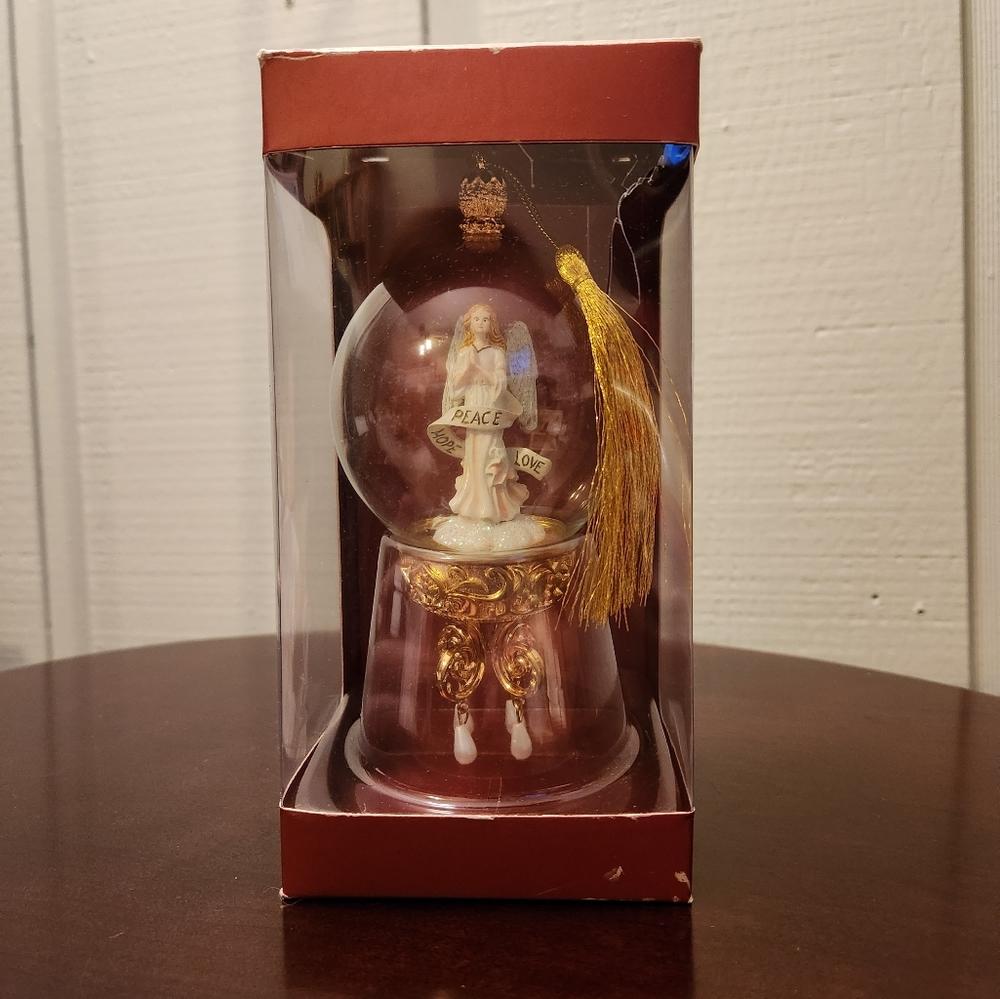 Lenox Angel Ornament, Peace, Hope, Love, Embellished, Gold Tones and Accents